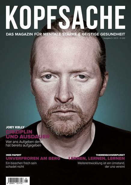 Joey Kelly am Cover von Kopfsache Joey Kelly am Cover von Kopfsache