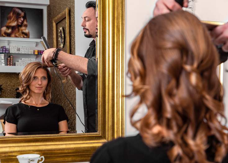Werbefotografie für Website Hair Deluxe Linz