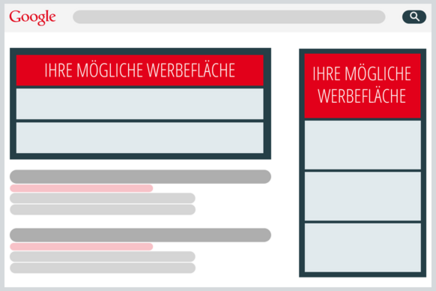 Google AdWords Anzeigen Anzeigen bei Google erscheinen über oder neben den Suchergebnissen.