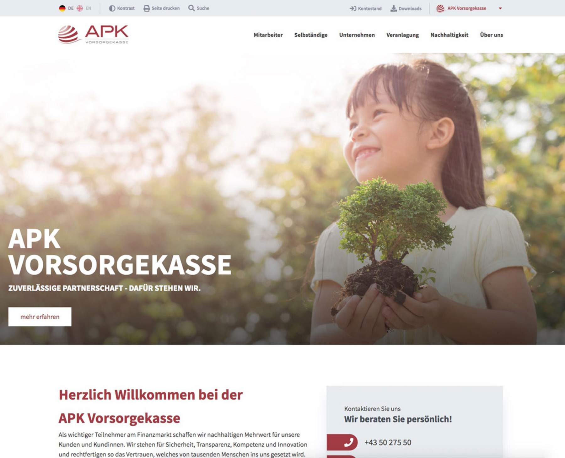 APK Vorsorgekasse AG APK Vorsorgekasse AG