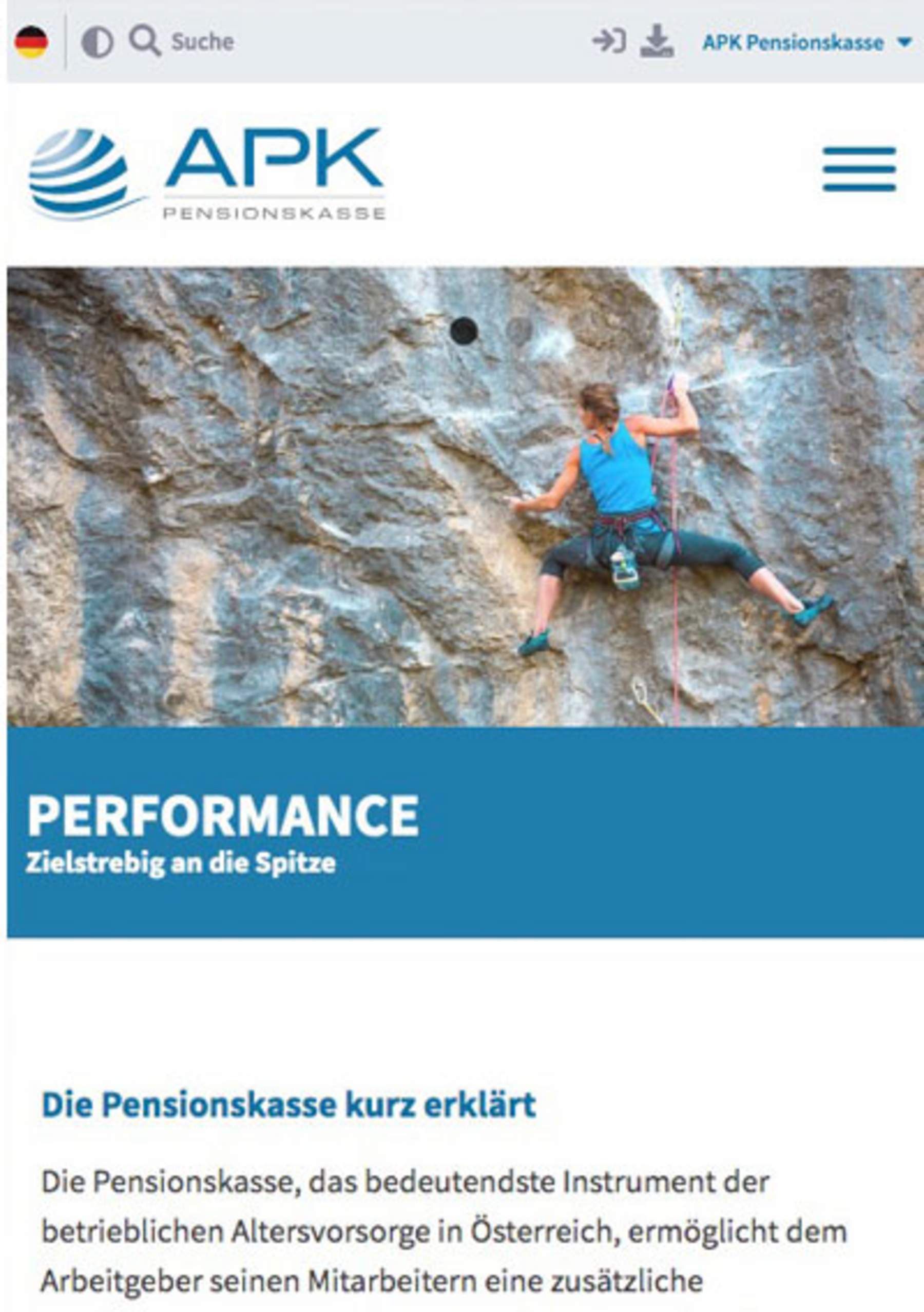APK Pensionskasse AG APK Pensionskasse AG